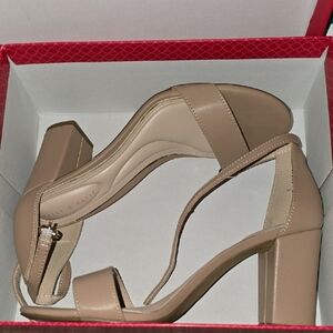 Kelly & Katie Tan Block Heel Sandals